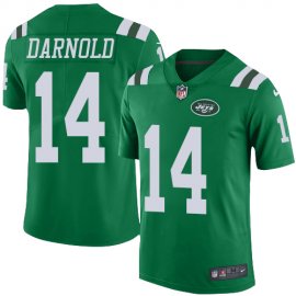 Nike New York Jets #14 Sam Darnold Green Mens Stitched NFL Limited Rush Jersey