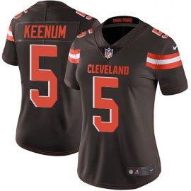 Nike Cleveland Browns #5 Case Keenum Brown Team Color Womens Stitched NFL Vapor Untouchable Limited Jersey