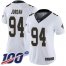 Nike New Orleans Saints #94 Cameron Jordan White Womens Stitched NFL 100th Season Vapor Limited Jersey
