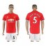 Manchester United #5 Marcos Rojo Red Home Soccer Club Jersey
