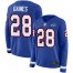 Nike Buffalo Bills #28 E.J. Gaines Royal Blue Team Color Womens Stitched NFL Limited Therma Long Sleeve Jersey