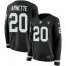 Nike Las Vegas Raiders #20 Damon Arnette Black Team Color Womens Stitched NFL Limited Therma Long Sleeve Jersey
