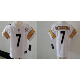 Toddler Nike Pittsburgh Steelers #7 Ben Roethlisberger White Stitched NFL Elite Jersey