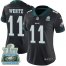 Nike Philadelphia Eagles #11 Carson Wentz Black Alternate Super Bowl LII Champions Womens Stitched NFL Vapor Untouchable Limited Jersey