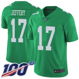 Nike Philadelphia Eagles #17 Alshon Jeffery Green Mens Stitched NFL Limited Rush 100th Season Jersey