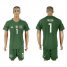 Germany #1 Neuer Army Green Goalkeeper Soccer Country Jersey