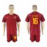 Roma #16 De Rossi Red Home Soccer Club Jersey