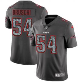 Nike New England Patriots #54 Tedy Bruschi Gray Static Mens Stitched NFL Vapor Untouchable Limited Jersey