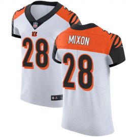 Nike Cincinnati Bengals #28 Joe Mixon White Mens Stitched NFL Vapor Untouchable Elite Jersey
