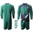 France Blank Green Goalkeeper Long Sleeves Kid Soccer Country Jersey