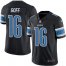Detroit Lions #16 Jared Goff Black Mens Stitched NFL Limited Rush Jersey