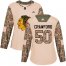 Adidas Chicago Blackhawks #50 Corey Crawford Camo Authentic 2017 Veterans Day Womens Stitched NHL Jersey
