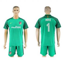 Atletico Madrid #1 Moya Green Goalkeeper Soccer Club Jersey
