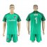 Atletico Madrid #1 Moya Green Goalkeeper Soccer Club Jersey