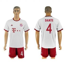 Bayern Munchen #4 Dante White Soccer Club Jersey