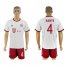 Bayern Munchen #4 Dante White Soccer Club Jersey