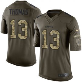 Nike New Orleans Saints #13 Michael Thomas Green Mens Stitched NFL Limited 2015 Salute To Service Jersey