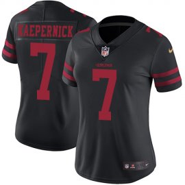 Nike San Francisco 49ers #7 Colin Kaepernick Black Alternate Womens Stitched NFL Vapor Untouchable Limited Jersey