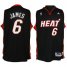 Revolution 30 Miami Heat 6 LeBron James Black Swingman Jersey Cheap