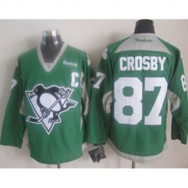 Pittsburgh Penguins #87 Sidney Crosby Green Practice Stitched NHL Jersey