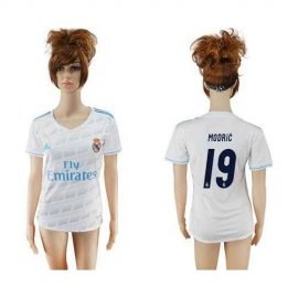 Womens Real Madrid #19 Modric Home Soccer Club Jersey
