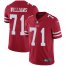 San Francisco 49ers #71 Trent Williams Red Team Color Mens Stitched NFL Vapor Untouchable Limited Jersey