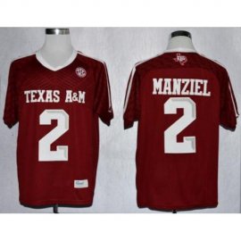 Texas A&M Aggies 2 Johnny Manziel Red College Football Authentic Techfit NCAA Jerseys