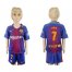Barcelona #7 Arda Home Kid Soccer Club Jersey