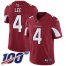 Nike Arizona Cardinals #4 Andy Lee Red Team Color Mens Stitched NFL 100th Season Vapor Limited Jersey