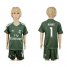 Real Madrid #1 Navas Green Goalkeeper Kid Soccer Club Jersey