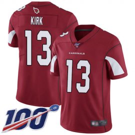 Nike Arizona Cardinals #13 Christian Kirk Red Team Color Mens Stitched NFL 100th Season Vapor Limited Jersey