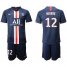 Paris Saint-Germain #12 Meunier Home Soccer Club Jersey