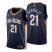 Nike New Orleans Pelicans #21 James Nunnally Navy Mens 2021-22 NBA 75th Anniversary Diamond Swingman Jersey – Icon Edition Mens