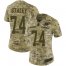 Nike San Francisco 49ers #74 Joe Staley Camo Womens Stitched NFL Limited 2018 Salute to Service Jersey