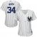 New York Yankees #34 J.A. Happ White Strip Home Womens Stitched MLB Jersey