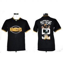 Nike Green Bay Packers #52 Clay Matthews Black Mens NFL Game All Star Fashion Jersey