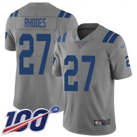 Nike Indianapolis Colts #27 Xavier Rhodes Gray Mens Stitched NFL Limited Inverted Legend 100th Season Jersey