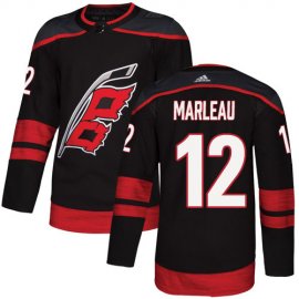 Adidas Carolina Hurricanes #12 Patrick Marleau Black Alternate Authentic Stitched NHL Jersey