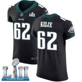 Nike Philadelphia Eagles #62 Jason Kelce Black Alternate Super Bowl LII Mens Stitched NFL Vapor Untouchable Elite Jersey