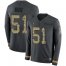 Nike New Orleans Saints #51 Cesar Ruiz Anthracite Salute to Service Mens Stitched NFL Limited Therma Long Sleeve Jersey