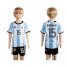 Argentina #15 Demichelis Home Kid Soccer Country Jersey