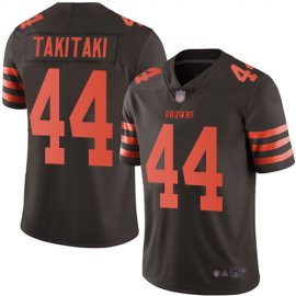 Nike Cleveland Browns #44 Sione Takitaki Brown Mens Stitched NFL Limited Rush Jersey