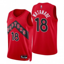 Nike Toronto Raptors #18 Yuta Watanabe Red Mens 2021-22 NBA 75th Anniversary Diamond Swingman Jersey – Icon Edition Mens