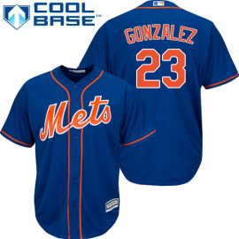 New York Mets #23 Adrian Gonzalez Blue Cool Base Stitched Youth MLB Jersey