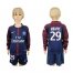 Paris Saint-Germain #29 Mbappe Home Long Sleeves Kid Soccer Club Jersey