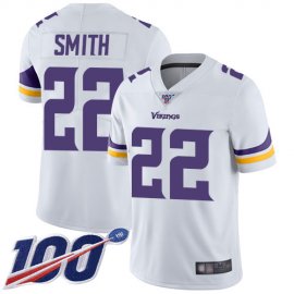 Nike Minnesota Vikings #22 Harrison Smith White Youth Stitched NFL 100th Season Vapor Limited Jersey