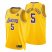 Nike Los Angeles Lakers #5 Talen Horton-Tucker Gold Mens 2021-22 NBA 75th Anniversary Diamond Swingman Jersey – Icon Edition Mens