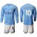 Manchester City #10 Kun Aguero Home Long Sleeves Soccer Club Jersey