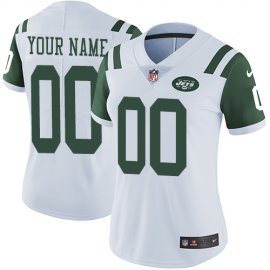 Nike New York Jets Customized White Stitched Vapor Untouchable Limited Womens NFL Jersey