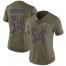Nike Baltimore Ravens #54 Tyus Bowser Olive Womens Stitched NFL Limited 2017 Salute to Service Jersey